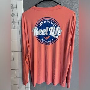 Reel Life Coral UV Protection Long Sleeve Shirt XL Fishing Shirt